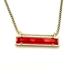 Kendra Scott Red Bar Necklace
